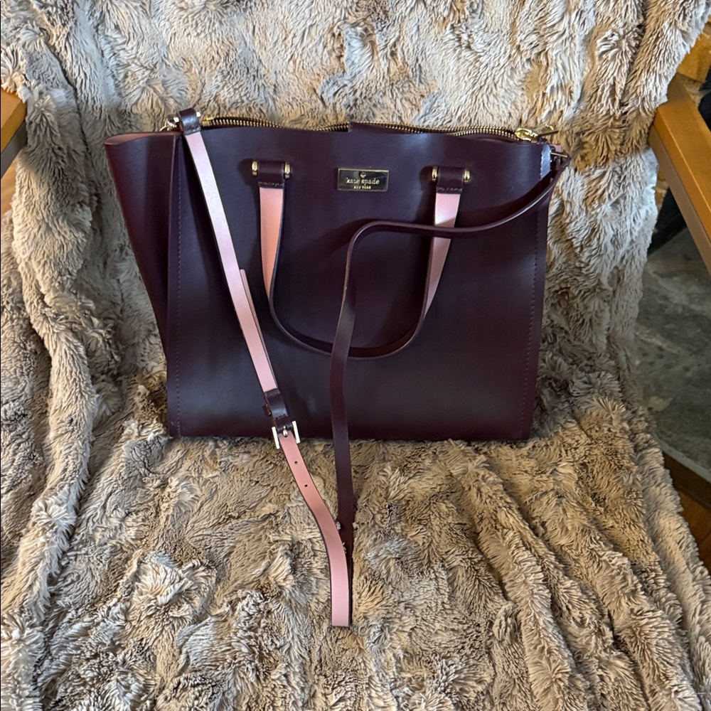 Elegant Burgundy and Pink Tote Bag